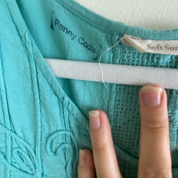 Soft Surroundings Butterfly Embroidered Top - Picture 7 of 10